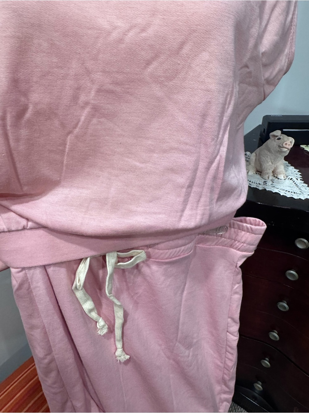 Soft Pink Sleeveless Pullover Cropped Top and Skirt - Picture 10 of 13